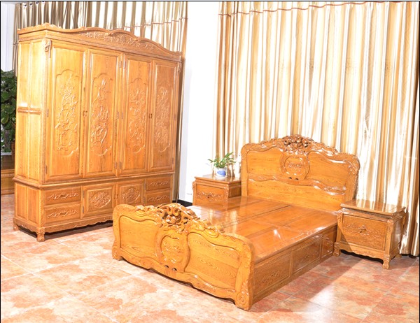 富贵1.5米大床和富贵四门衣柜（紫光阁）